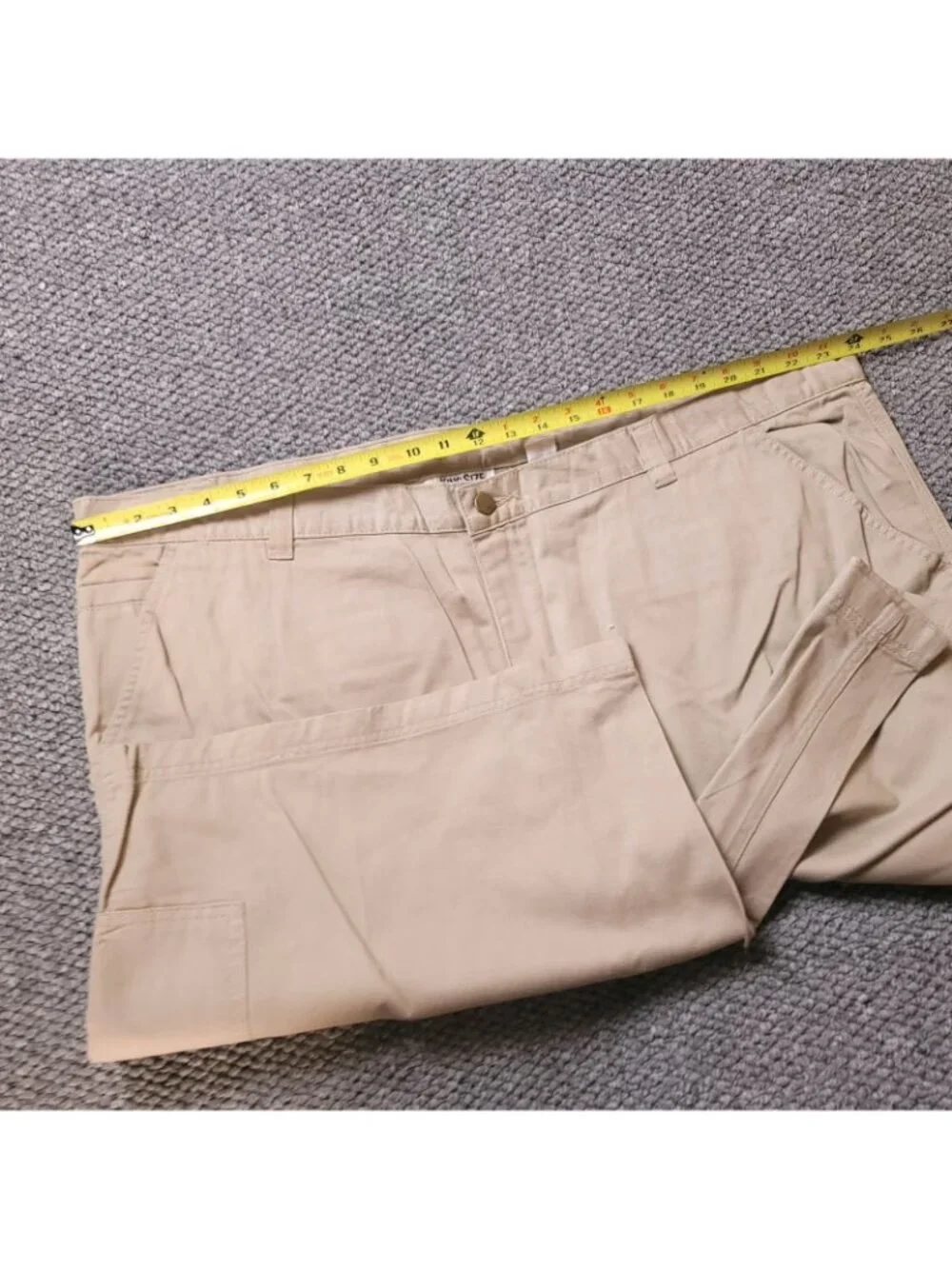 KingSize Cargo Shorts Mens 46 Big Tall Khaki Elastic LL Chino y2K Beige
